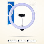Aro de luz LED 10 pulgadas, tonos blancos
