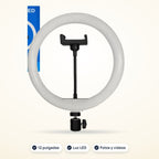 Incluido en el combo: Aro de luz LED 12 pulgadas