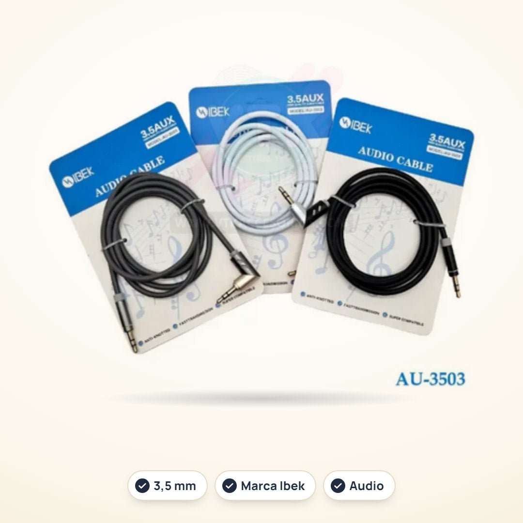 Cable auxiliar 3,5 mm Ibek AU-3503