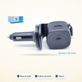 Cargador para auto con cable retráctil tipo C Ibek IB-A2611