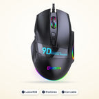 Mouse gamer RGB con cable G6 de 9 botones