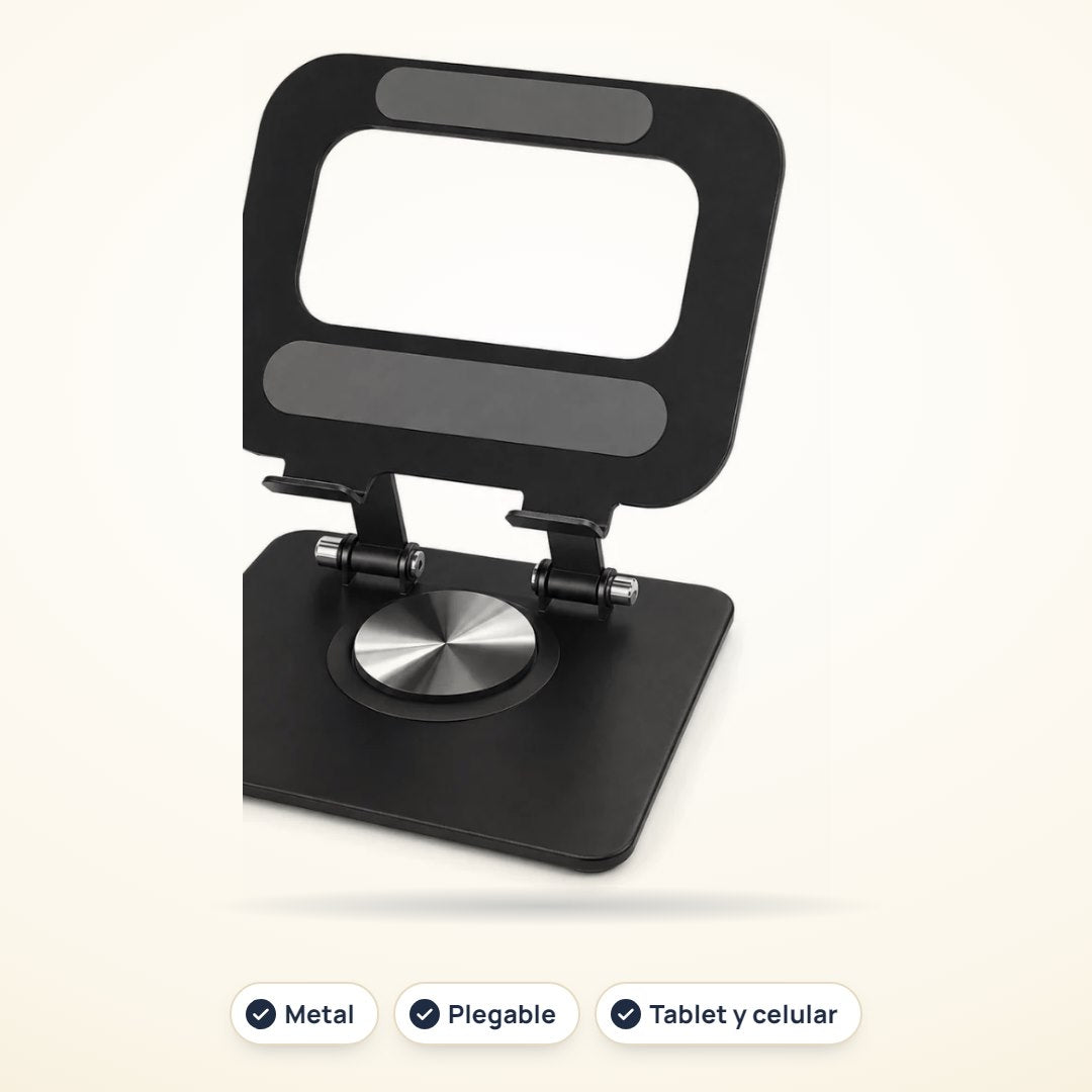 Soporte plegable de metal para tablet y celular